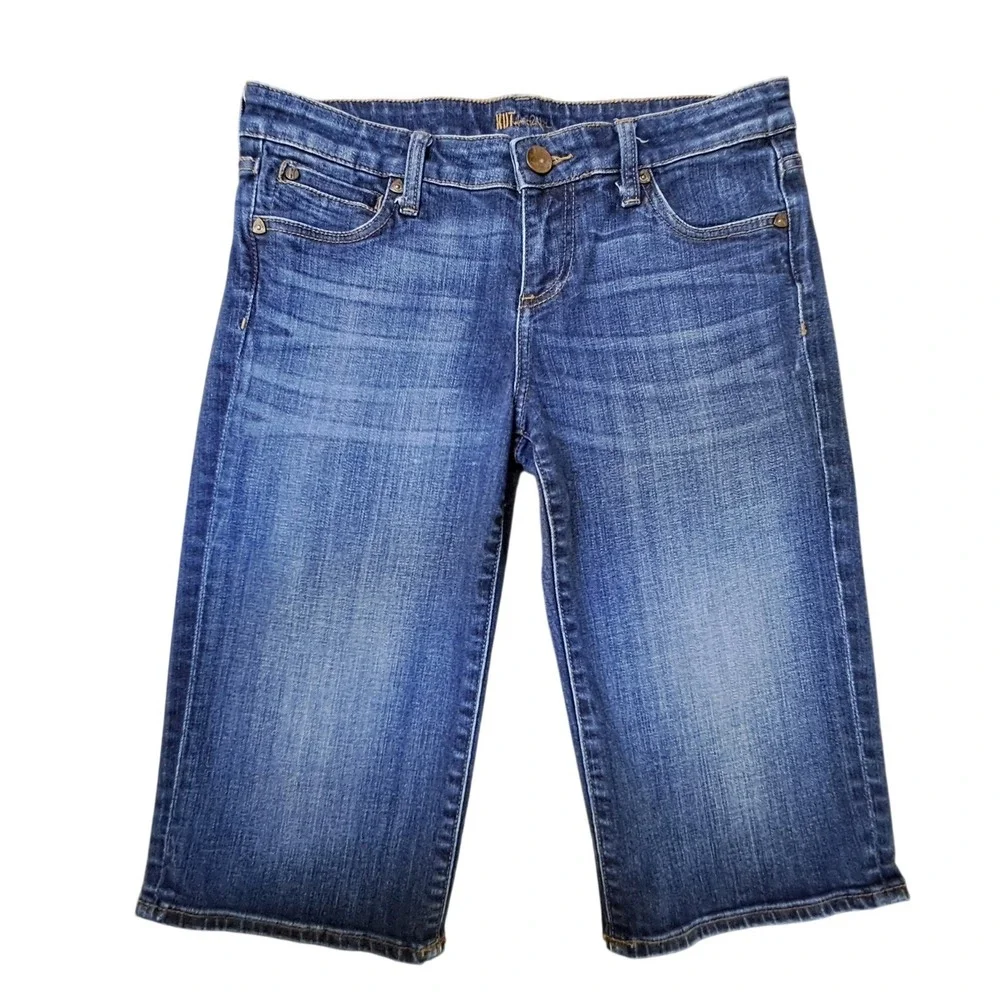 KUT from the Kloth Womens Bermuda Denim Shorts Medium Wash Blue Size 4 KB130MA1N